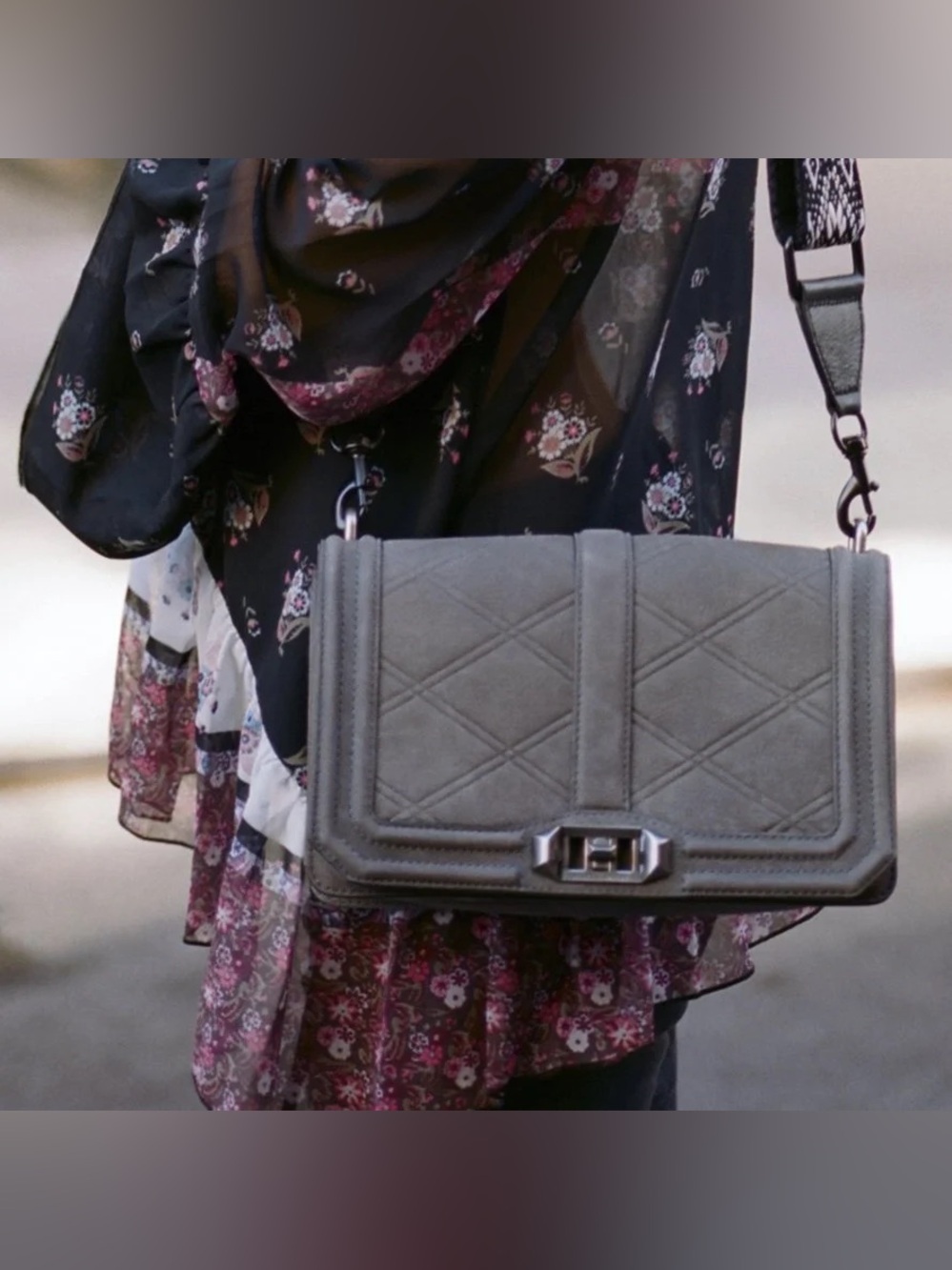 REBECCA MINKOFF SUEDE CROSSBODY BAG